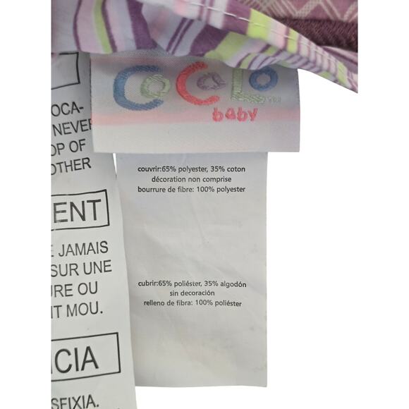 Cocalo Baby Crib Blanket Patchwork Embroidered Butterflies L 42" x W 34.5" - Picture 4 of 4